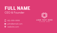 Pink Geometric House Business Card Image Preview