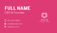 Pink Geometric House Business Card Image Preview
