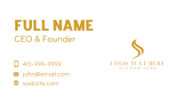 Golden Cursive Letter S  Business Card Image Preview