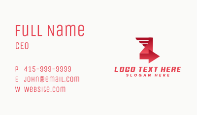 Modern Arrow Wings Business Card Image Preview