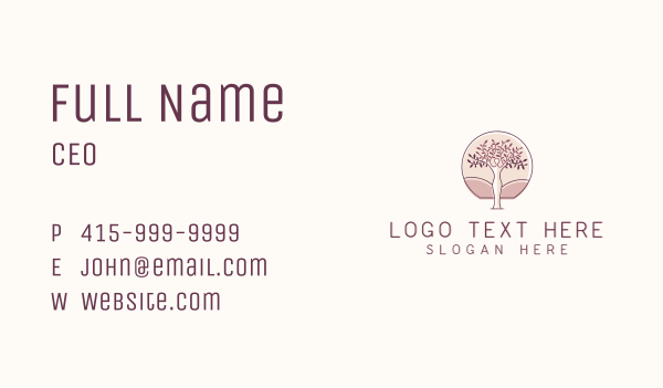 Nature Feminine Woman Tree Business Card Design Image Preview