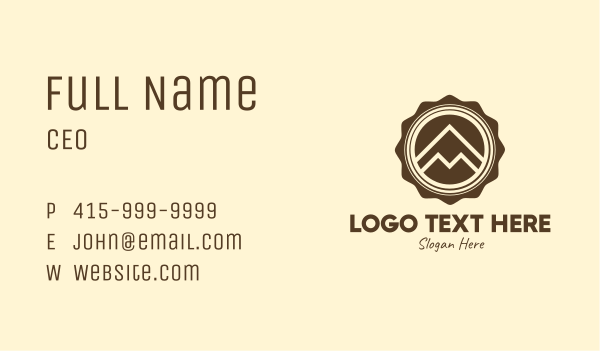 Outdoor Mountain Badge Business Card Design Image Preview