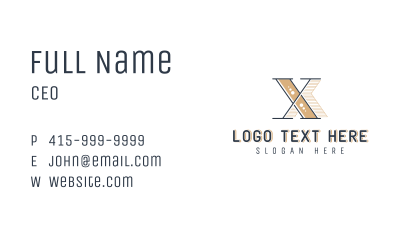 Professional Minimalist Classic Letter X Business Card Image Preview