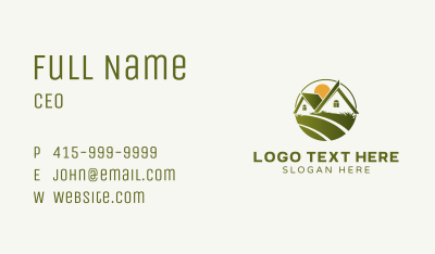 House Lawn Grass Business Card