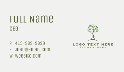 Tree Organic Woman Business Card Image Preview