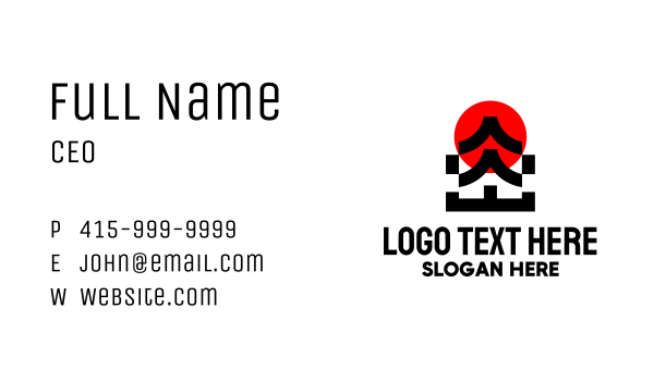 Japanese Shrine Temple Business Card Design Image Preview