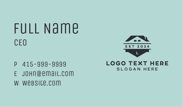 Roof Residence Property Business Card Design Image Preview