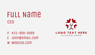 Mechanic Gear Wrench Business Card Image Preview