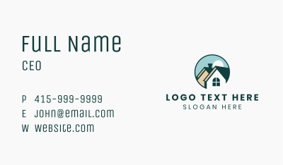 Suburban House Roof Business Card Image Preview