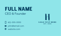 Brush Stroke Letter H Business Card Image Preview