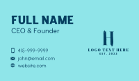 Brush Stroke Letter H Business Card Preview