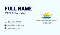 Sun Swimmer Man Business Card Image Preview