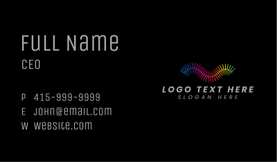 Abstract Rainbow Wave Business Card Image Preview