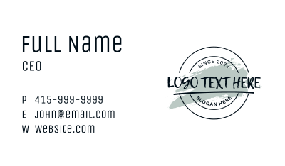 Urban Round Wordmark Business Card Image Preview