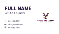 Pixel Tech Letter Y Business Card Preview