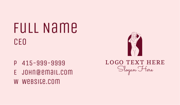 Sexy Feminine Body Business Card Design Image Preview