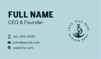 Navy Anchor Fish Business Card Image Preview