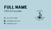Navy Anchor Fish Business Card Design
