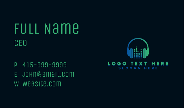 DJ Audio Studio Business Card Design Image Preview