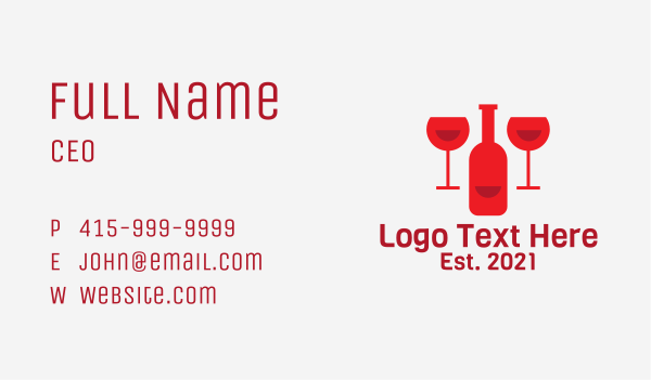 Red Wine Bar  Business Card Design Image Preview