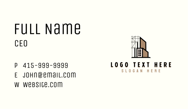 Construction Architecture Contractor Business Card Design Image Preview