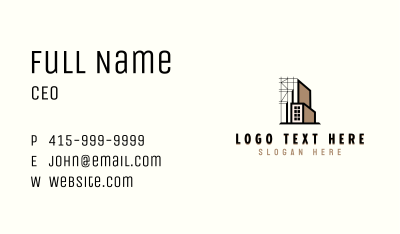 Construction Architecture Contractor Business Card Image Preview