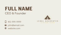 Outdoor Camping Tent Business Card Design