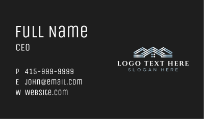 Deluxe Real Estate Builder Business Card Image Preview