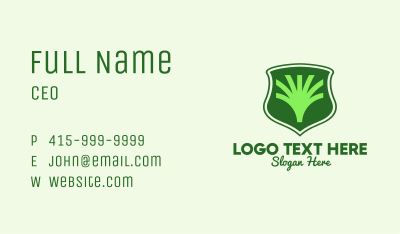 Tree Agriculture Shield Business Card Image Preview