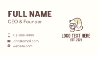 Animal Veterinary Monoline  Business Card Image Preview