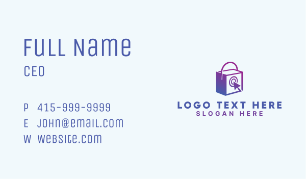 Online Shopping Bag Business Card Design Image Preview