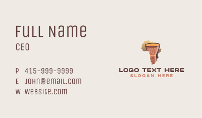 Africa Djembe Drum Business Card Image Preview