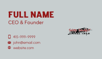 Horror Brush Wordmark Business Card Image Preview