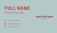 Retro Gamer Wordmark Business Card Image Preview