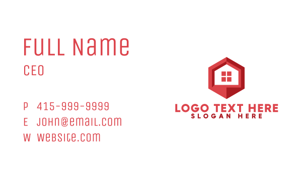 Realtor Geometric House Business Card Design Image Preview