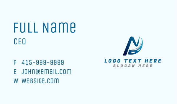  Driveway Road Letter N Business Card Design Image Preview