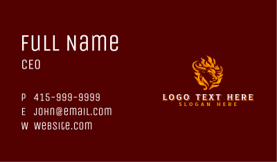 Bull Flame Barbecue Business Card Image Preview