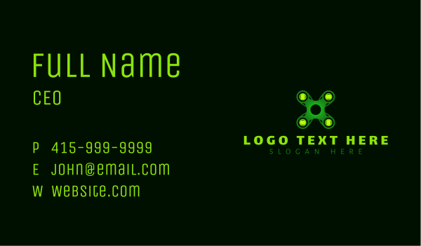 Gadget Tech Drone Business Card Design Image Preview