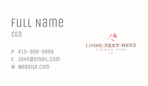 Natural Flower Beauty Business Card Design Image Preview