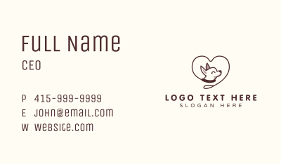 Chihuahua Dog Leash Business Card Image Preview