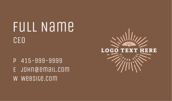 Brown Sunray Business Business Card Design Image Preview