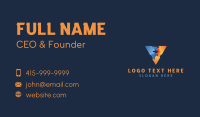 Water Fire Triangle Business Card Image Preview