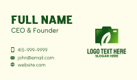 Green Leaf Camera Business Card Preview