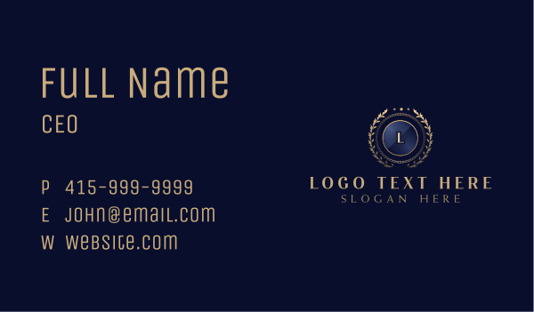 Luxury Royalty University Business Card Design Image Preview