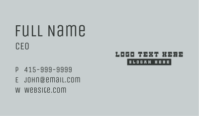 Classic Vintage Wordmark Business Card Image Preview