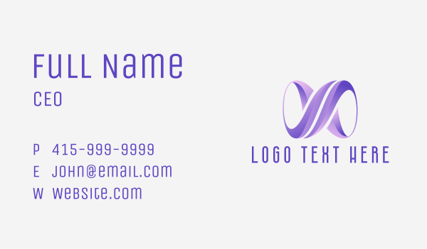 Gradient Ampersand Calligraphy Business Card Design Image Preview