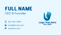 Blue Electric Hand Business Card Image Preview