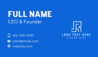 Geometric Maze Letter R  Business Card Image Preview