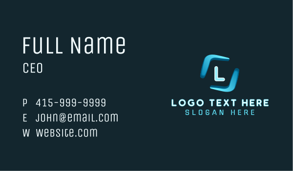 Blue Boomerang Letter Business Card Design Image Preview