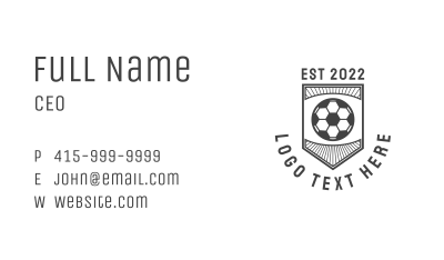 Soccer Shield Emblem Business Card Image Preview